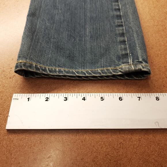 Levi's 501 Jeans Mens 34x34 Blue Dark Wash Faded Straight Classic Denim Rugged - Picture 8 of 12